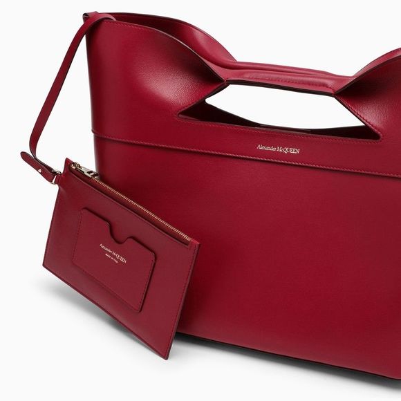 Alexander Mcqueen Raspberry The Bow Medium Bag - Picture 6 of 6